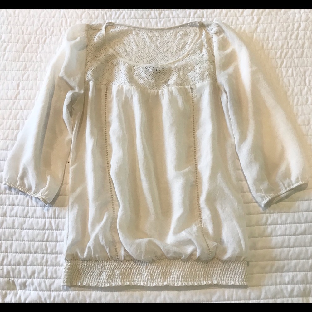 Crochet Neckline Blouse